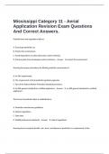  Mississippi Category 11 - Aerial Application Revision Exam Questions And Correct Answers.