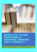 AVIXA CTS-I STUDY QUESTIONS & ANSWERS VERIFIED 100% CORRECT!!