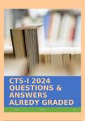 CTS-I 2024 QUESTIONS & ANSWERS ALREDY GRADED A+!!