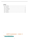 AFPF blok 3 leerdoelen