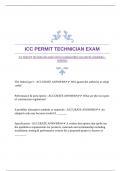 ICC PERMIT TECHNICIAN EXAM WITH GUARANTEED ACCURATE ANSWERS |VERIFIED