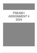 PSE4801 Assignment 4 (COMPLETE QUESTIONS & ANSWERS) 2024