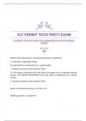 ICC PERMIT TECH PART1 EXAM WITH GUARANTEED ACCURATE ANSWERS |VERIFIED