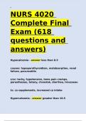 Nurs 2600 Final Exam Review (148 questions and answers).