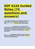 EDF 6226 Guided Notes (74 questions and answers).