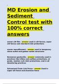 MD Erosion and Sediment Control test with 100- correct answers