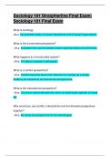  Sociology 101:Sociology 101 Straighterline Final Exam: Sociology 101 Final Exam: Updated Solution: APlus Guide Solution