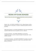 RESNA ATP EXAM 20242025 EXAM WITH GUARANTEED ACCURATE ANSWERS |VERIFIED