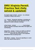 DMV Virginia Permit Practice Test (fully solved & updated).