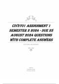 CIV3701 Assignment 1 Semester 2 2024 - DUE 25 August 2024