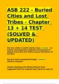 ASB 222 - Buried Cities and Lost Tribes - Chapter 13 + 14 TEST (SOLVED & UPDATED).