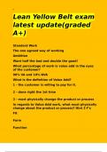 Lean Yellow Belt exam latest update(graded A+)