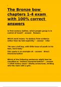 The Bronze bow chapters 1-4 exam with 100- correct answers