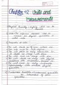 Class 11 Physics Unit and Measurement Handmade Notes 