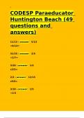 CODESP Paraeducator Huntington Beach (49 questions and answers).