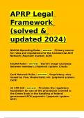 APRP Legal Framework (solved & updated 2024)