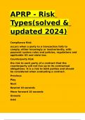 APRP - Risk Types(solved & updated 2024)