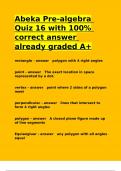 Abeka Pre-algebra Quiz 16 with 100- correct answer already graded A+