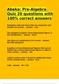 Abeka Pre-Algebra Quiz 20 questions with 100- correct answers.