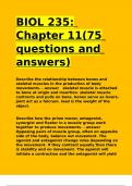 BIOL 235 Chapter 11(75 questions and answers).