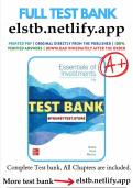 Test bank for essentials of investments 12th edition bodie full chapter