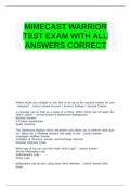 MIMECAST WARRIOR TEST EXAM WITH ALL ANSWERS CORRECT