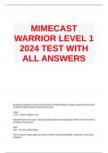 MIMECAST WARRIOR LEVEL 1 2024 TEST WITH ALL ANSWERS