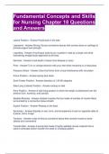 Fundamental Concepts and Skills for Nursing Chapter 18 Questions and Answers 