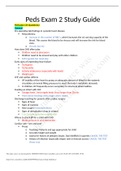 Exam (elaborations) NSG 207 (NSG 207) (NSG 207 (NSG 207)) NSG 207 - Peds Exam 2 Study Guide/NSG 207 - Peds Exam 2 Study Guide