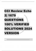 CCI Review Echo  2| 1679  QUESTIONS  100% VERIFIED  SOLUTIONS 2024  VERSION