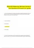 HESI Maternity OB Exam Questions and Answers Study Guide Bundle 2024/2025 