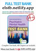 Test bank for davis advantage for psychiatric mental health nursing 10th edition morgan full chapter