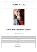 Case Study SKINNY Reasoning, Urinary Tract Infection Urosepsis, Jean Kelly, 82 years old, (Latest 2021) Correct Study Guide, Download to Score A