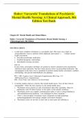 Test Bank For Halter: Varcarolis’ Foundations of Psychiatric Mental Health Nursing: A Clinical Approach, 8th Edition  Complete Solution.