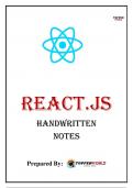 REACT JS HANDWRITTEN NOTES