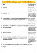  Biol 189 Final Exam with Verified Solutions