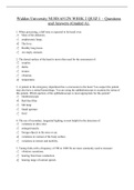 Walden University NURS 6512N WEEK 2 QUIZ 1 – Questions and Answers (Graded A).