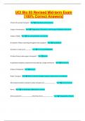 UCI Bio 93 Revised Mid-term Exam  [100% Correct Answers] 