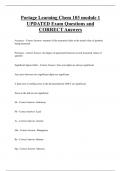 Portage Learning Chem 103 module 1 UPDATED Exam Questions and  CORRECT Answers