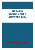 HED4818 ASSIGNMENT 3 ANSWERS  2024