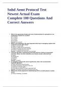 Snhd Aemt Protocol Test Newest Actual Exam Complete 100  Questions And Correct Answers