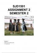 SJD1501 Assignment 2 (QUIZ COMPLETE ANSWERS) Semester 2 2024 (633429) - DUE 27 August 2024