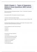 PADO Chapter 1 - Types of Apparatus Midterm Exam Questions With Solved Solutions.