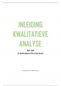 Samenvatting -  Inleiding kwalitatieve analyse (K001396A)