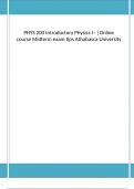 PHYS 200 Introductory Physics I - |Online course Midterm exam tips Athabasca University