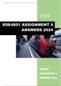 RSE4801 ASSIGNMENT 4 ANSWERS 2024