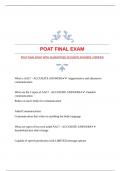 POAT FINAL EXAM WITH GUARANTEED ACCURATE ANSWERS |VERIFIED