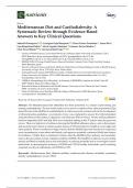 Mediterranean Diet and Cardiodiabesity: A Systematic Review through Evidence-Based Answers to Key Clinical Questions