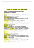 PATHO 370 – Midterm Exam Study Guide.