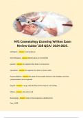 NYS Cosmetology Licensing Written Exam Review Guide/ 228 Q&A/ 2024-2025.  